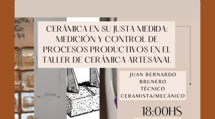 25/11: Seminario»Cerámica en su justa medida» por Juan Bernardo Brunero- ATAC